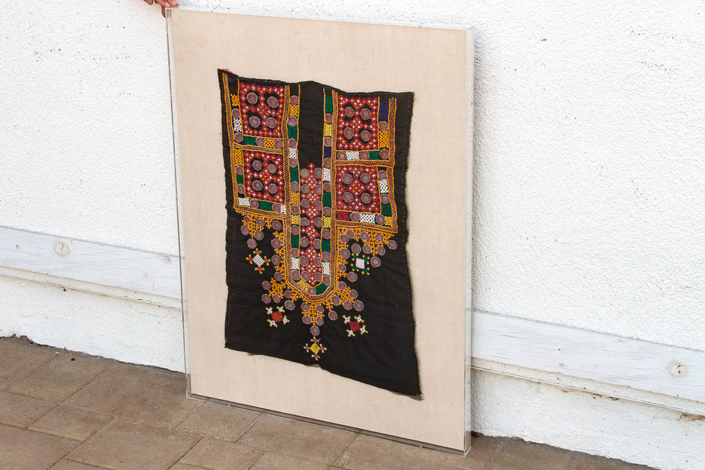 Thar Desert Framed Antique Mounted Shisha Embroidery