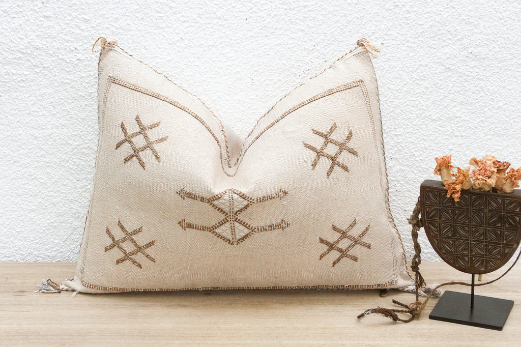 Ouira Mist Silk Rug Lumbar Pillow