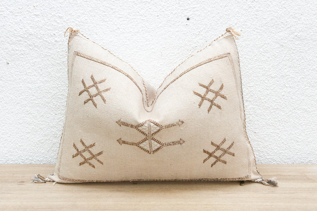 Ouira Mist Silk Rug Lumbar Pillow