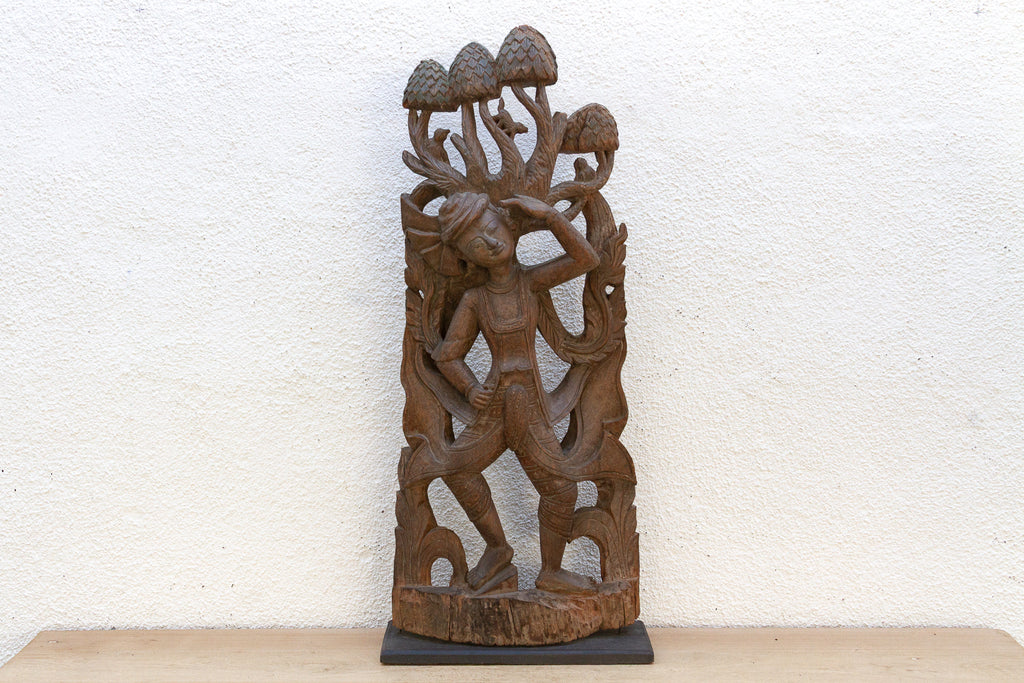 The Forest Dancer Antique Southeast Asian Wood Carving