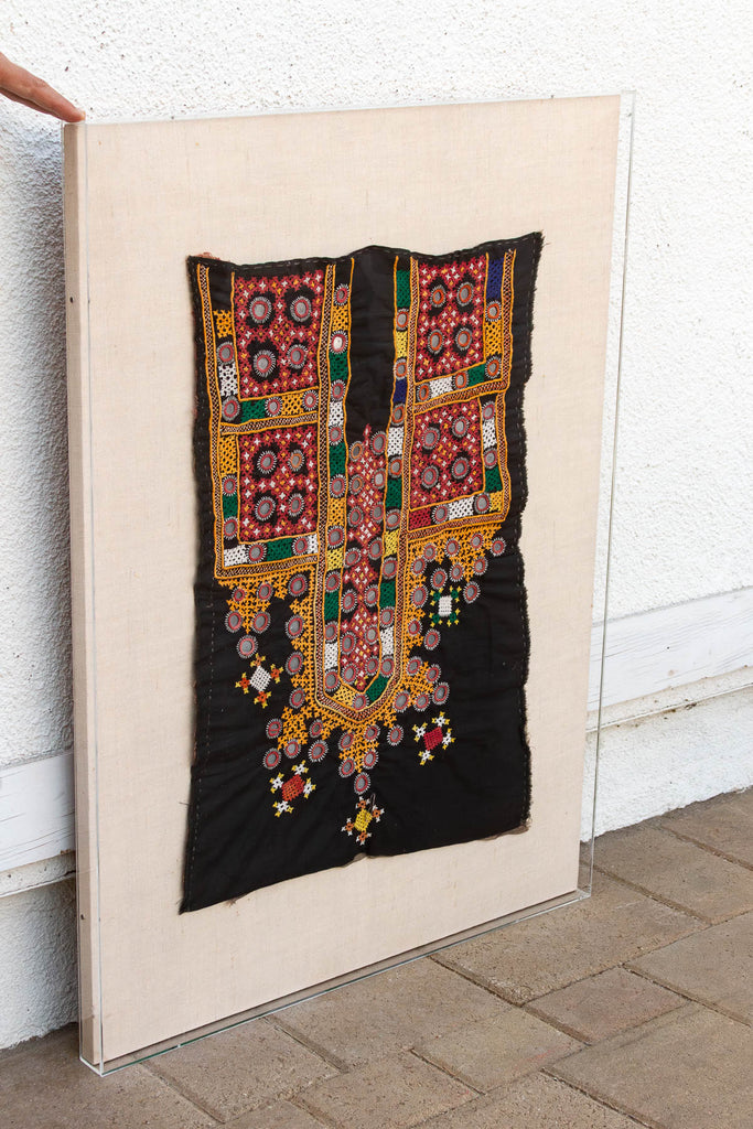 Thar Desert Framed Antique Mounted Shisha Embroidery