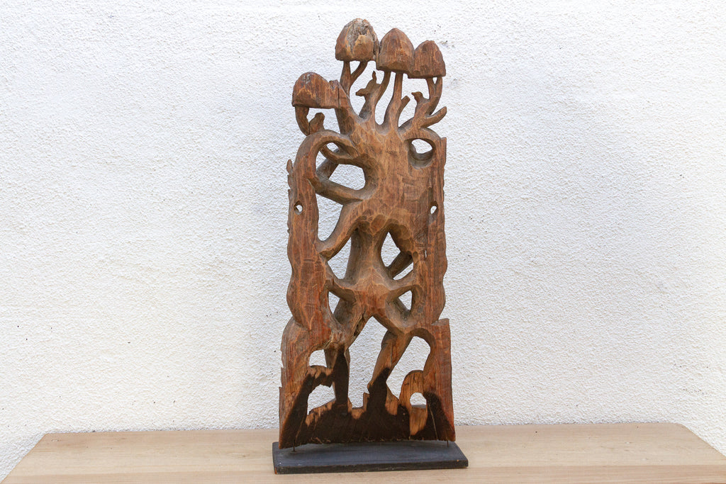 The Forest Dancer Antique Southeast Asian Wood Carving