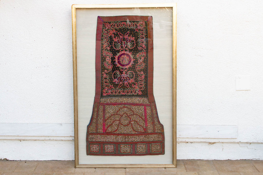 Dragon Crest, Framed Miao Ceremonial Textile (Trade)