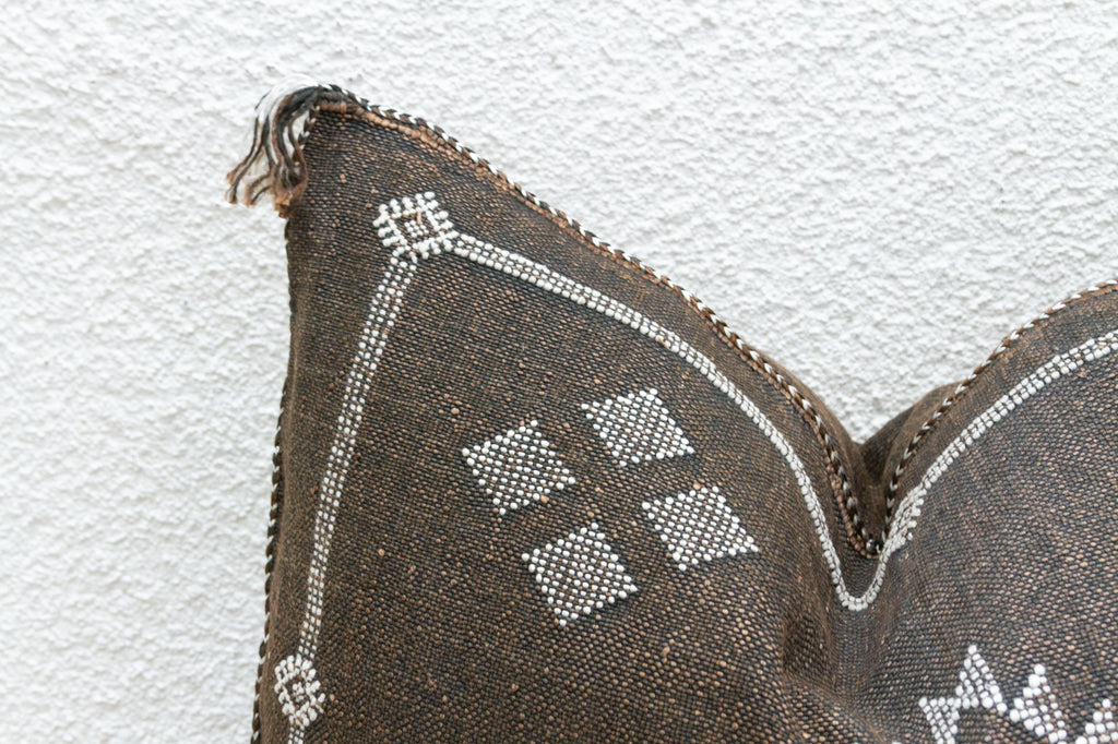 Desert Onyx Silk Rug Lumbar Pillow