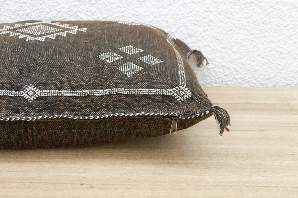 Desert Onyx Silk Rug Lumbar Pillow