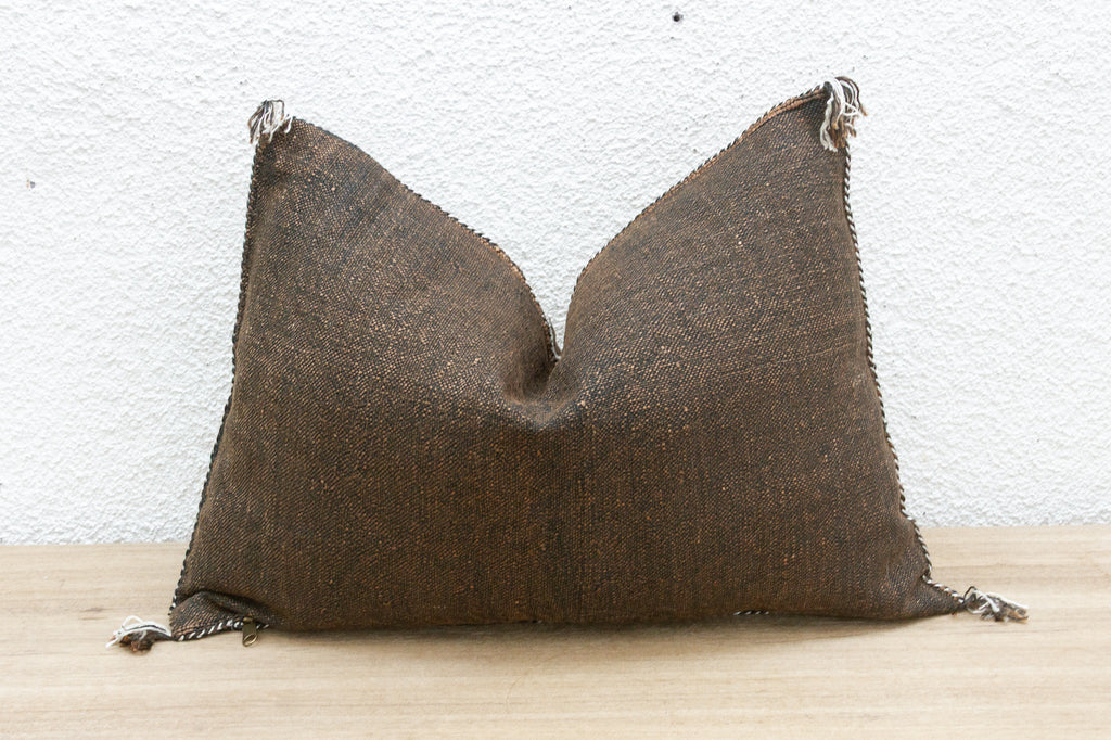 Desert Onyx Silk Rug Lumbar Pillow