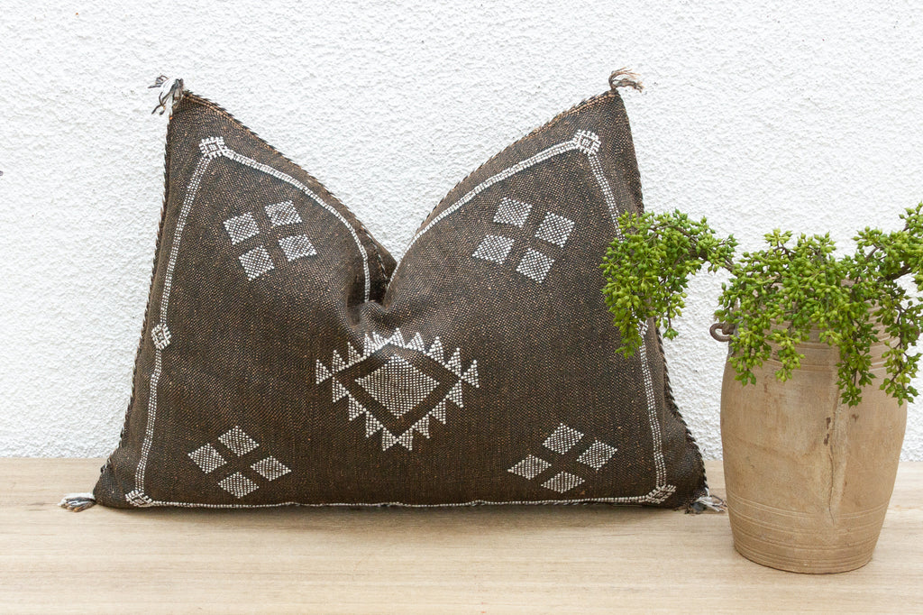 Ancient Earth Silk Rug Lumbar Pillow