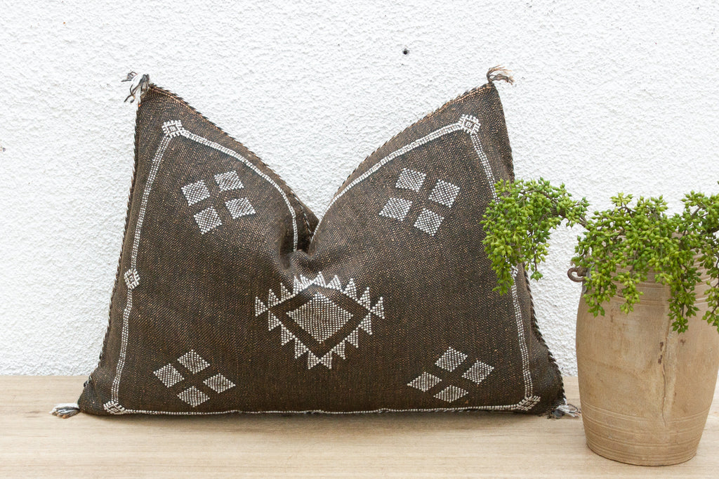 Ancient Earth Silk Rug Lumbar Pillow