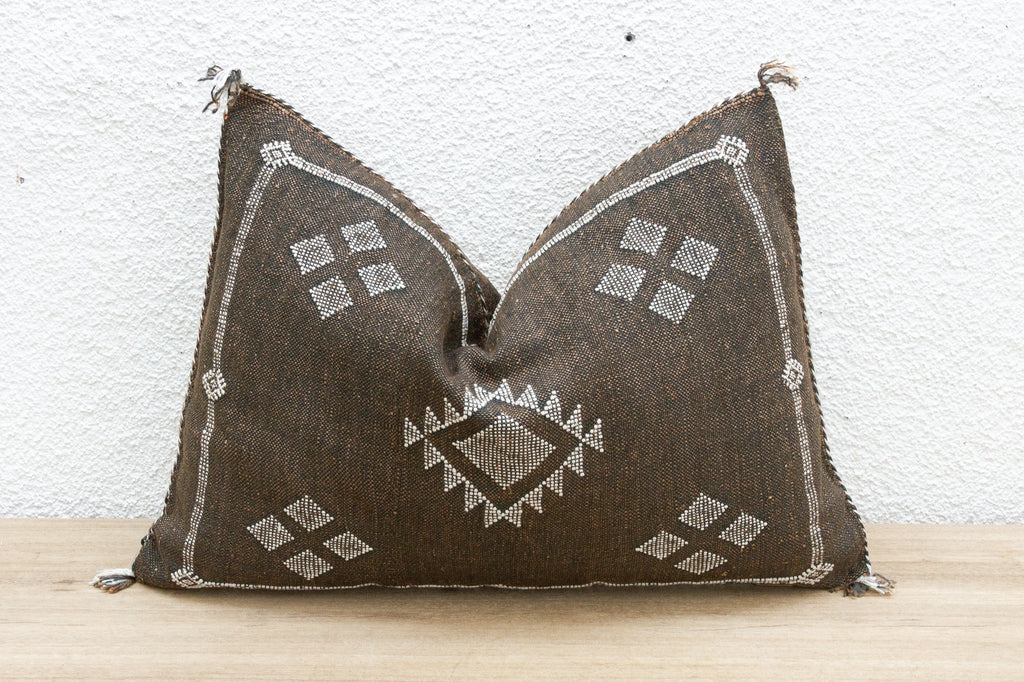 Ancient Earth Silk Rug Lumbar Pillow