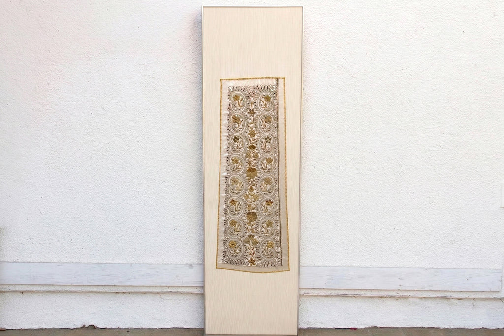 Gilded Stole, Antique Indo-Spanish Zardozi Textile (Trade)