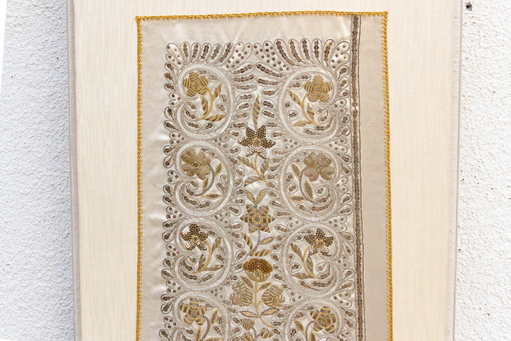 Gilded Stole, Antique Indo-Spanish Zardozi Textile (Trade)