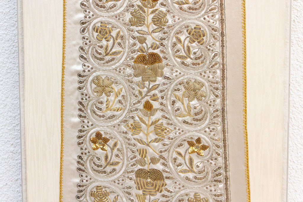 Gilded Stole, Antique Indo-Spanish Zardozi Textile (Trade)