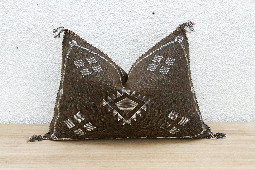 Sable Medina Silk Rug Lumbar Pillow