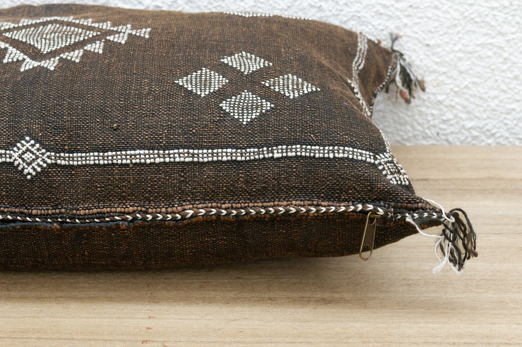 Sable Medina Silk Rug Lumbar Pillow