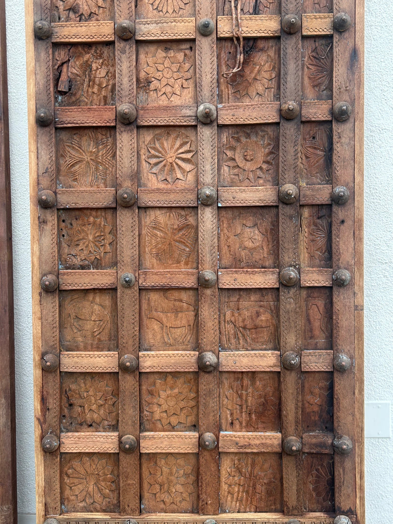 Antique Carved Indian Gujarati Tribal  Door