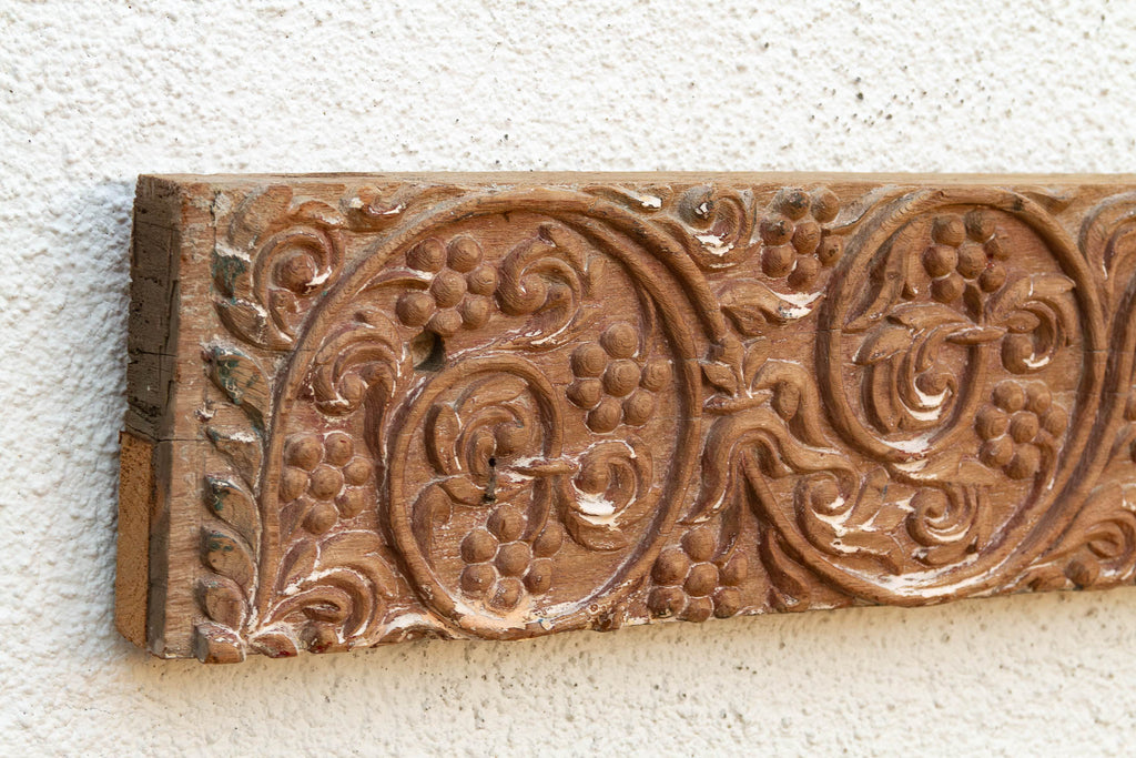Antique Haveli Scroll Architectural Lintel
