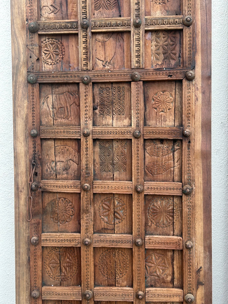 Antique Carved Indian Gujarati Tribal  Door