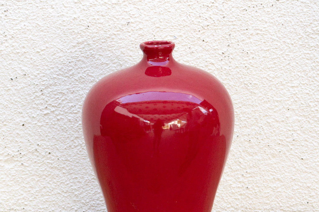 Elegant Chinese Oxblood Red Vase