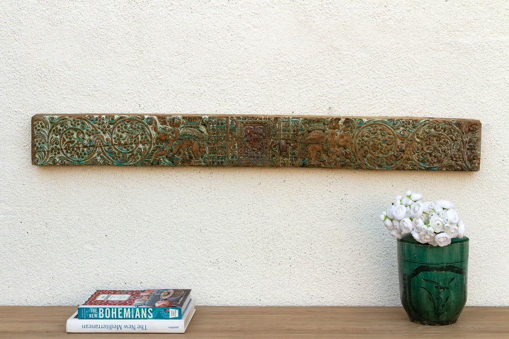 The Verdigris Lintel, Antique Architectural Lintel