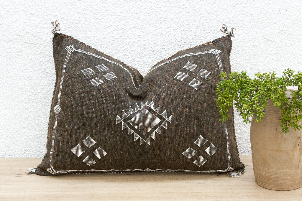 Raven Dunes Silk Rug Lumbar Pillow