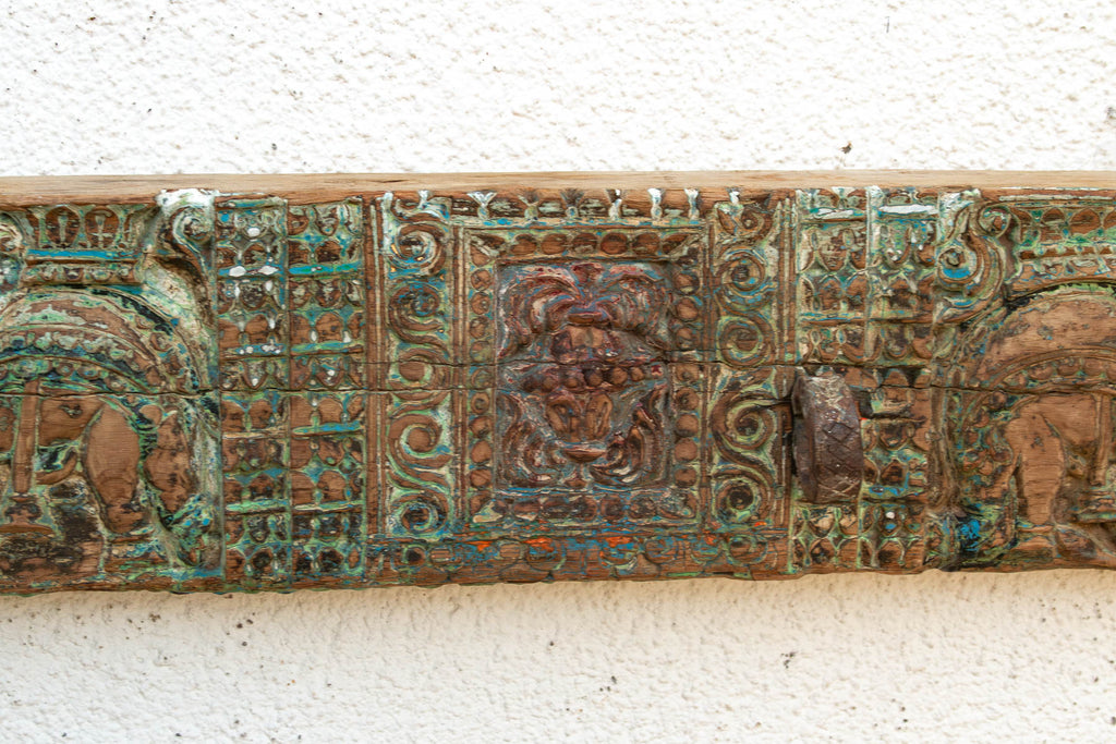 The Verdigris Lintel, Antique Architectural Lintel