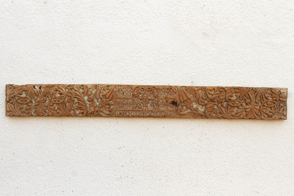 Geometric Frieze, Antique Teak Carved Panel (Trade)