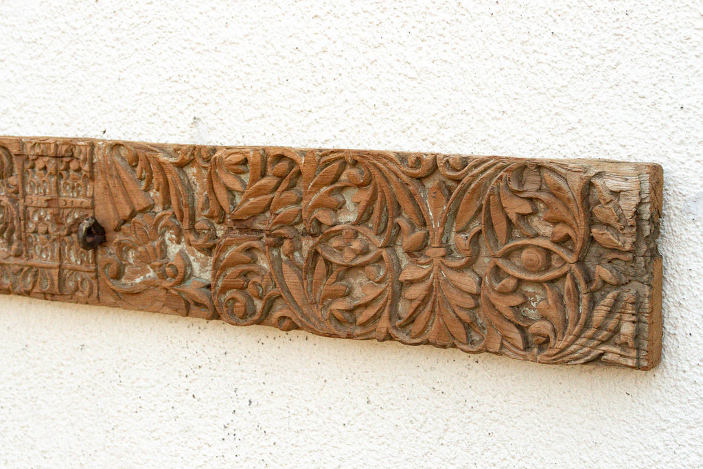 Geometric Frieze, Antique Teak Carved Panel (Trade)