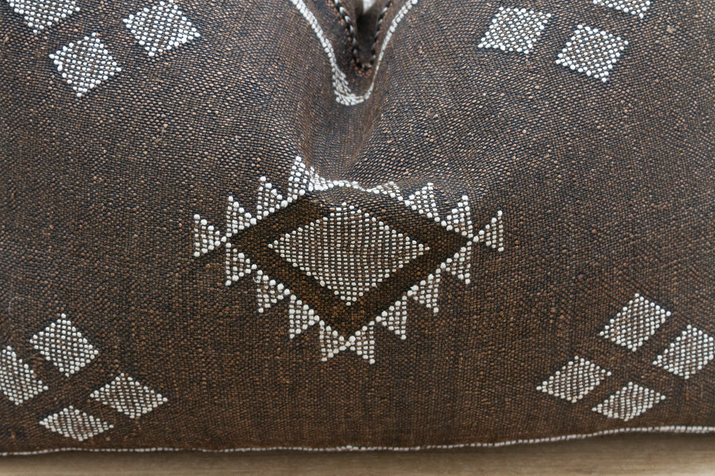 Souk Noir Silk Rug Lumbar Pillow