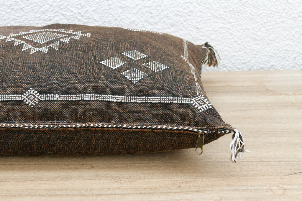 Souk Noir Silk Rug Lumbar Pillow