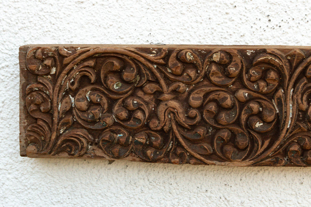 Distressed Cacao Lintel, Antique Architectural Carving (Trade)