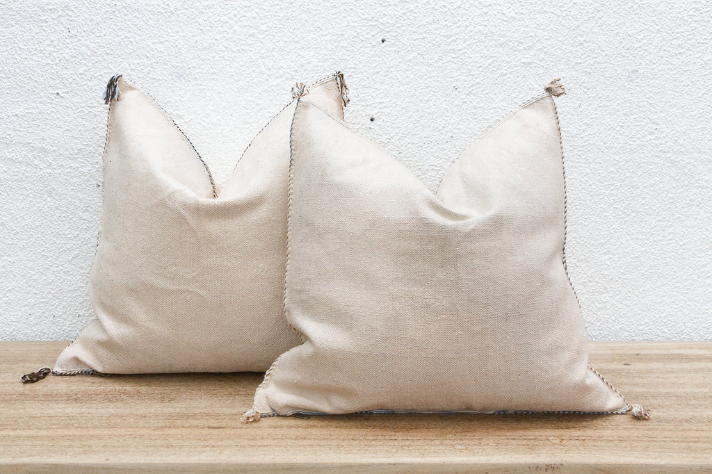 Pair of Large Oasis Medina Silk Rug Pillows