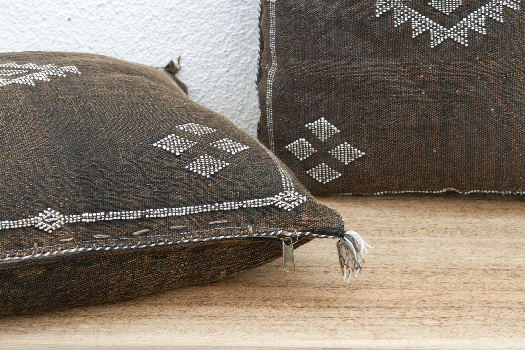 Pair of Oasis Dusk Large Silk Rug Pillows