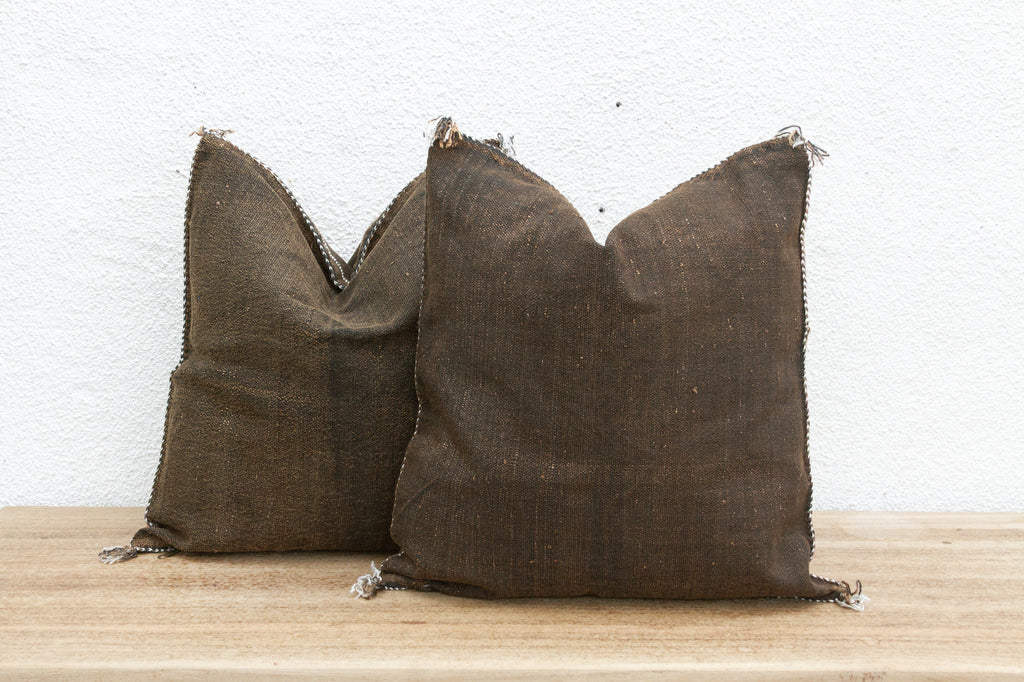 Pair of Oasis Dusk Large Silk Rug Pillows