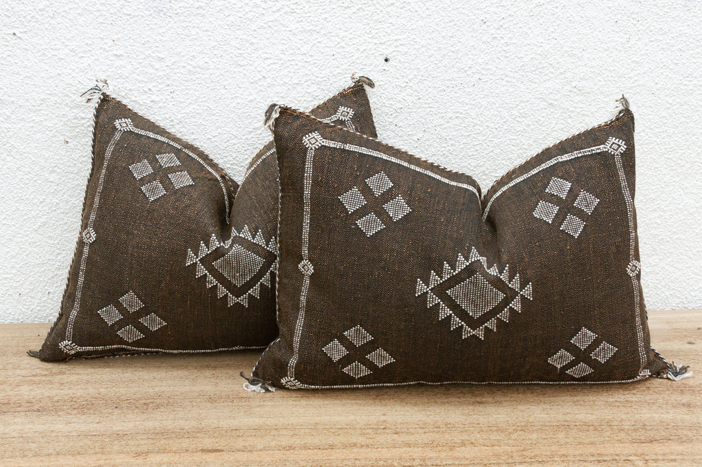 Pair of Cashbah Silk Lumbar Pillows