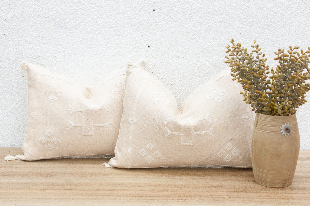 Pair of Soft Marrkesh Silk Lumbar Pillows