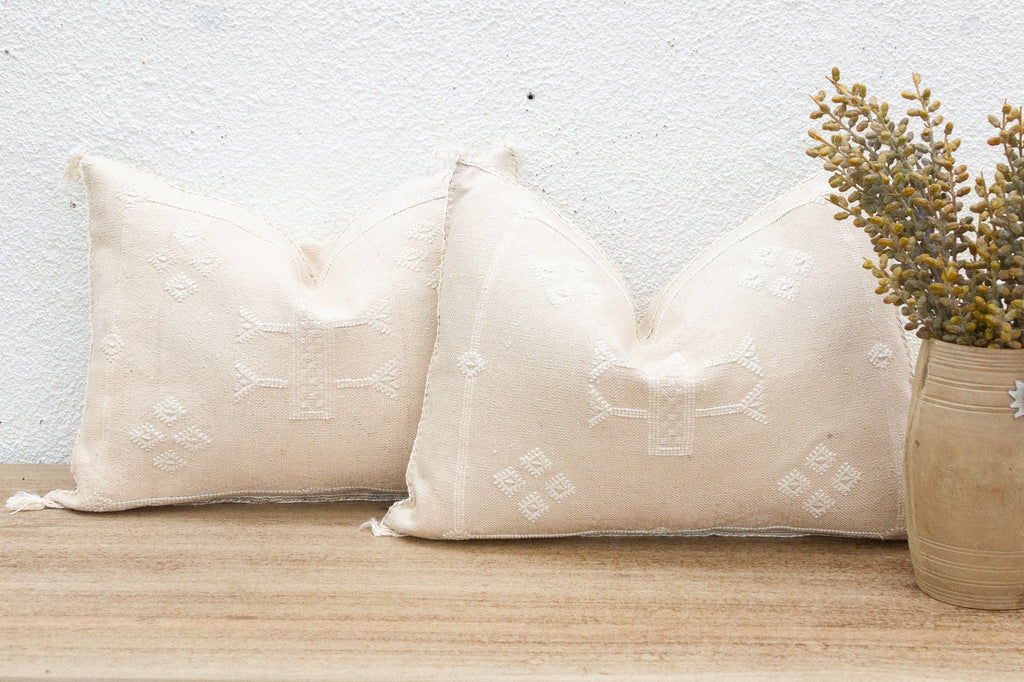 Pair of Soft Marrkesh Silk Lumbar Pillows