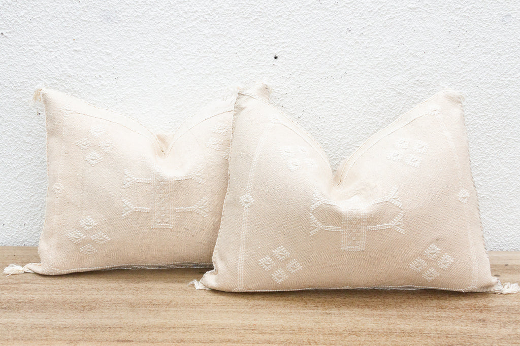 Pair of Soft Marrkesh Silk Lumbar Pillows