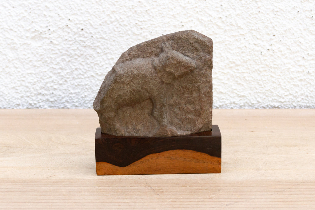 The Sacred Bull, Antique Indian Stone Sculpture