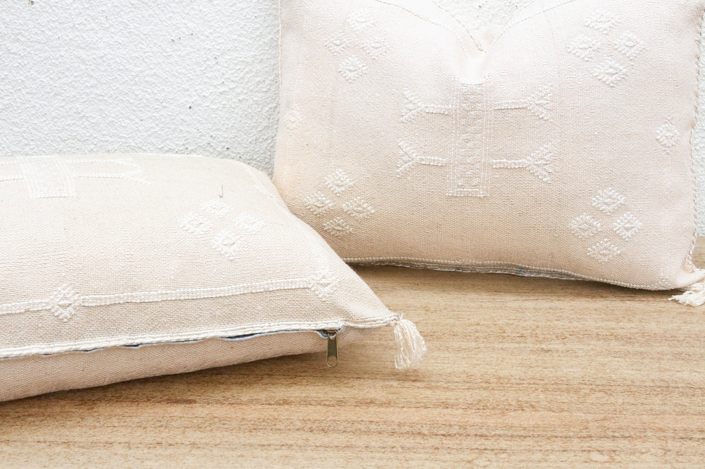 Pair of Soft Marrkesh Silk Lumbar Pillows