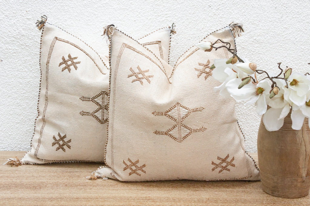 Pair of Caravan Silk Rug Pillows