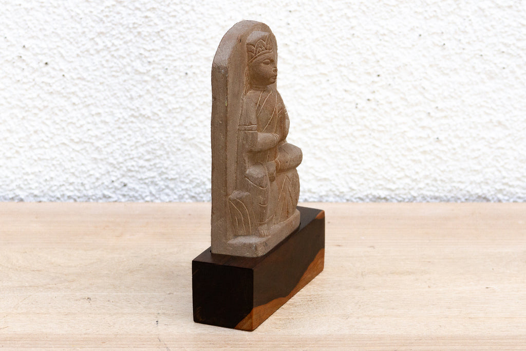 The Silent Prayer, Antique Stone Praying Figure