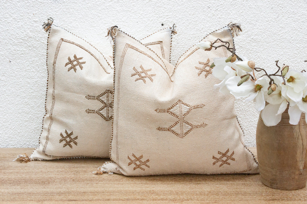 Pair of Caravan Silk Rug Pillows