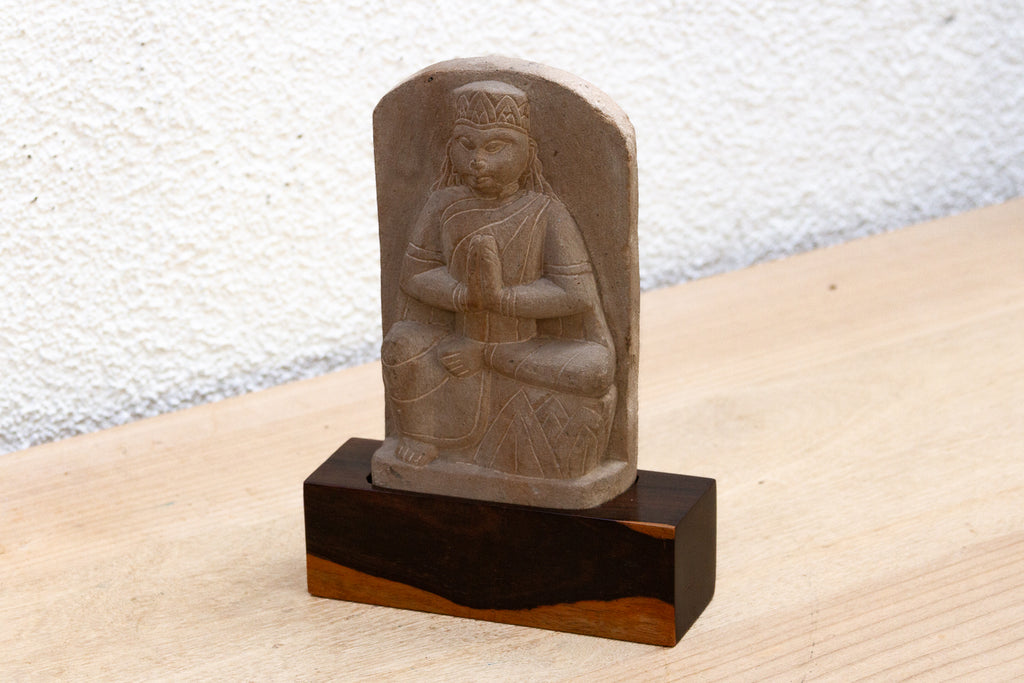 The Silent Prayer, Antique Stone Praying Figure