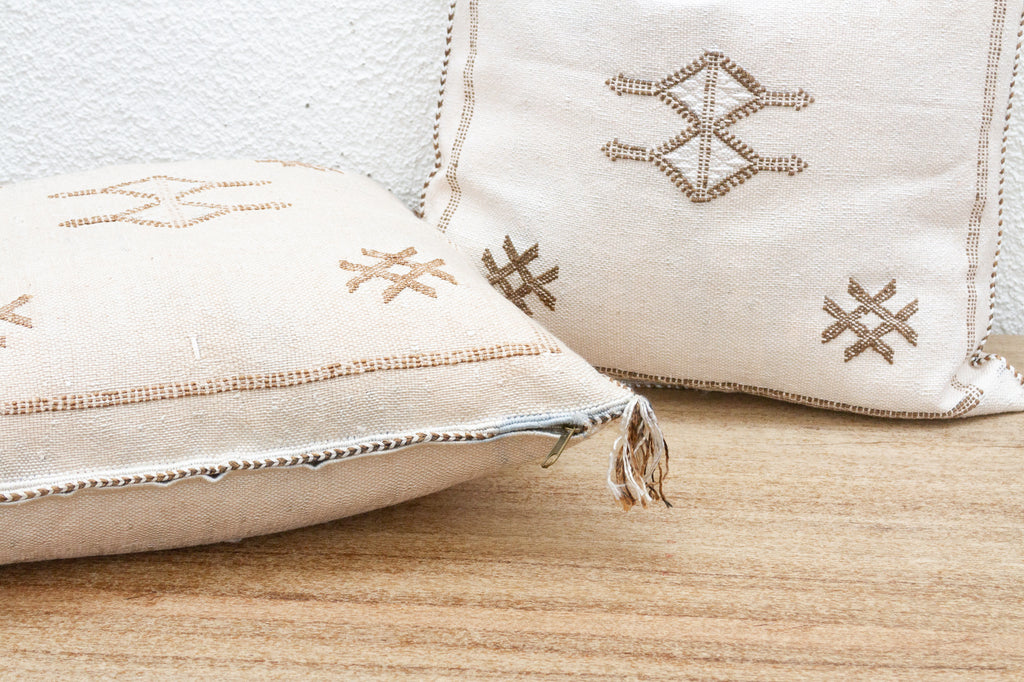 Pair of Caravan Silk Rug Pillows