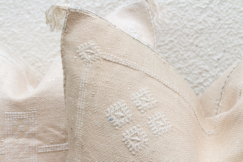 Pair of Fez Frost Silk Rug Pillows