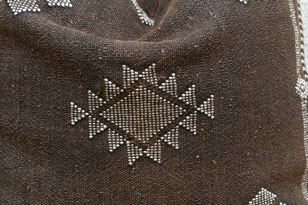 Pair of Desert Ember Silk Rug Pillows