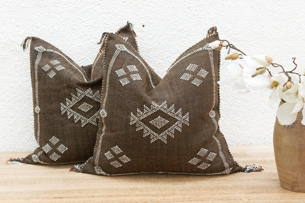 Pair of Fez Silk Rug Pillows