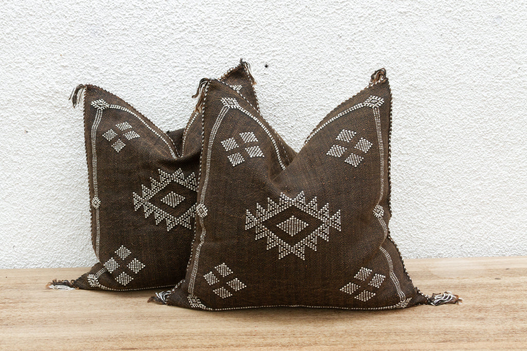 Pair of Fez Silk Rug Pillows