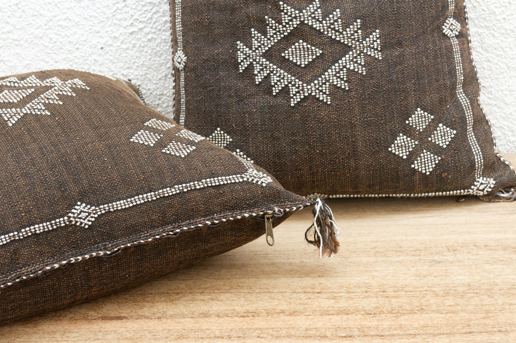 Pair of Fez Silk Rug Pillows