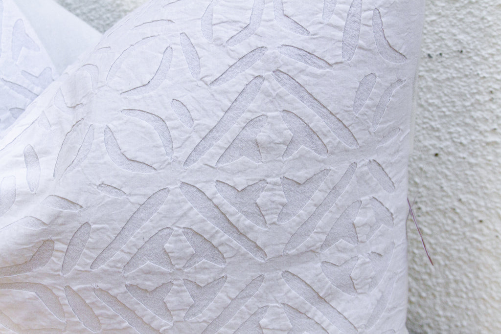 Morning Dew Lumbar Applique Pillow Cover